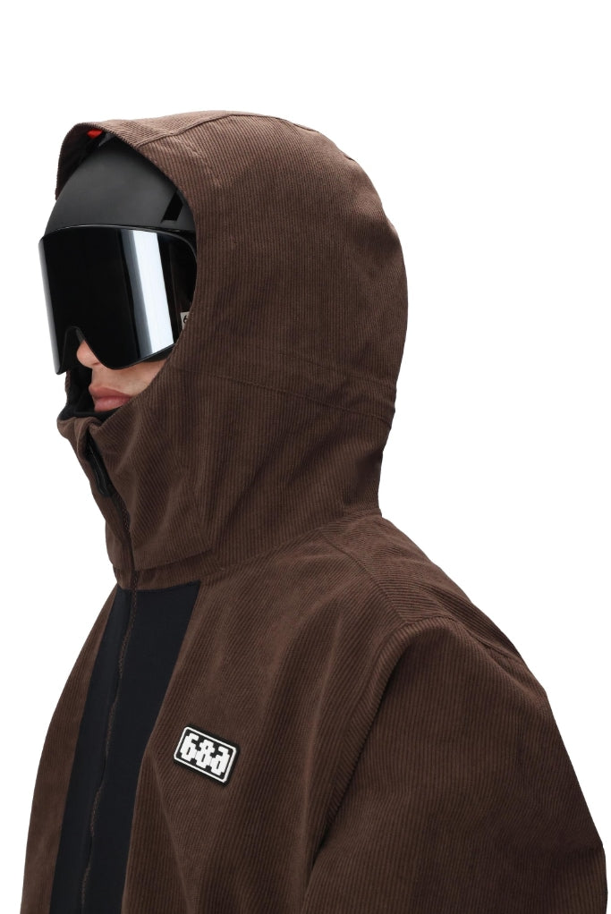 686 ロクハチロク Men's Ghost 2.5L Anorak COFFEE CORDUROY 25-26 スノーボード ウェア