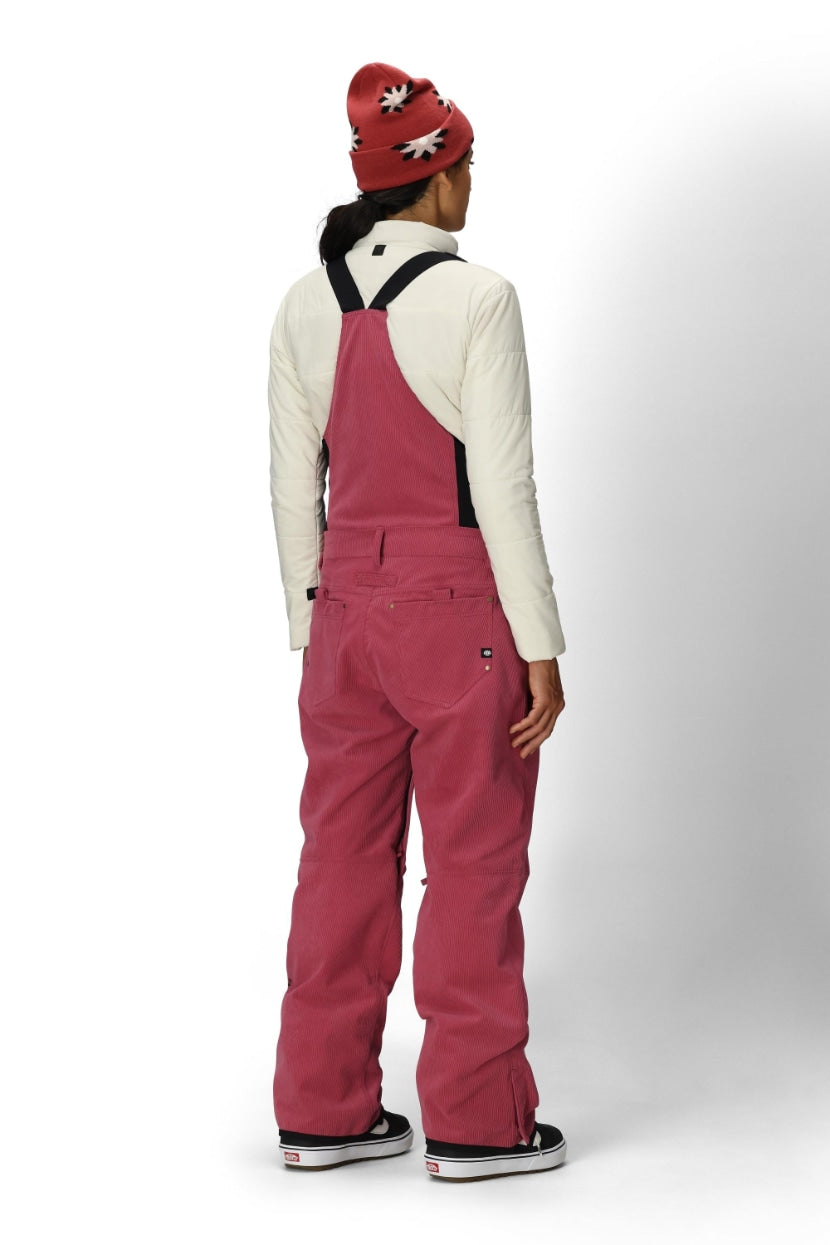 686 ロクハチロク WOMENS BLACK MAGIC INSULATED BIB ROSEWOOD CORDUROY 25-26 スノーボード ウェア