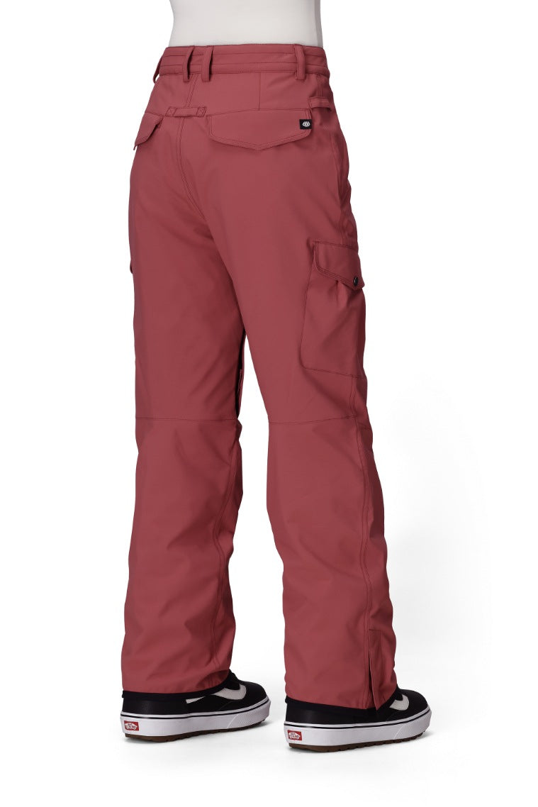 686 ロクハチロク WOMENS AURA INSULATED CARGO PANT ROSEWOOD 25-26 スノーボード ウェア