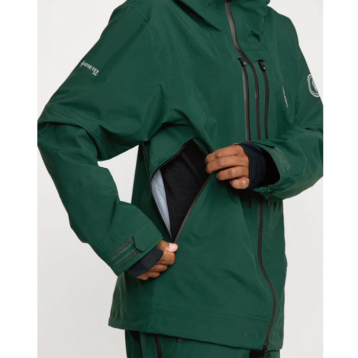 25-26 VOLCOM ANYOX GUIDE GORE PRO SHELL JKT BGR-BLACK GREEN 25-26