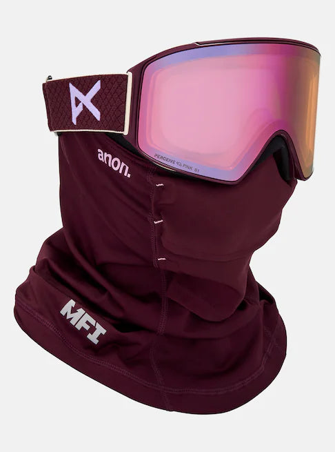 スノーボード ゴーグル アノン ANON M4 Goggles (Cylindrical) + Bonus Lens + MFI Face Mask Deep Cherry/Perceive Cloudy Pink 25-26 送料無料 日本正規品 予約商品 店頭受け取り可能