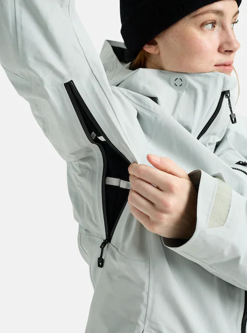 スノーボード ウェア バートン BURTON W AK Upshift GORE-TEX 2L Jacket Gray Cloud 25-26 送料無料 日本正規品 予約商品 店頭受け取り可能