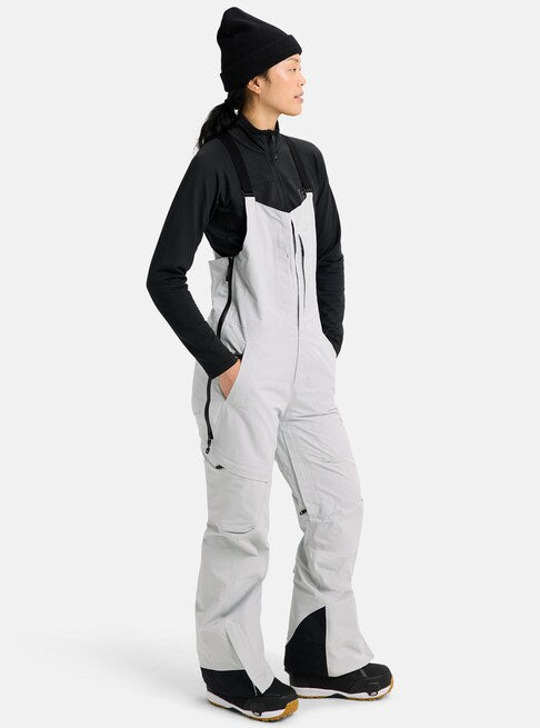 スノーボード ウェア バートン BURTON W AK Kimmy GORE-TEX 2L Bib Pants Gray Cloud 25-26 送料無料 日本正規品 予約商品 店頭受け取り可能