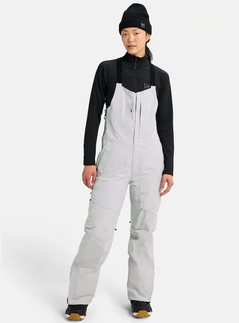 スノーボード ウェア バートン BURTON W AK Kimmy GORE-TEX 2L Bib Pants Gray Cloud 25-26 送料無料 日本正規品 予約商品 店頭受け取り可能