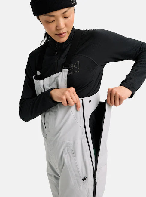 スノーボード ウェア バートン BURTON W AK Kimmy GORE-TEX 2L Bib Pants Gray Cloud 25-26 送料無料 日本正規品 予約商品 店頭受け取り可能