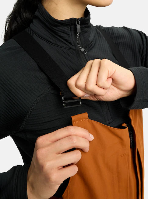 スノーボード ウェア バートン BURTON W AK Kimmy GORE-TEX 2L Bib Pants Chestnut Brown 25-26 送料無料 日本正規品 予約商品 店頭受け取り可能