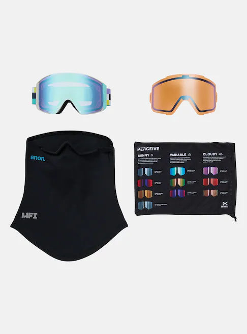 スノーボード ゴーグル アノン ANON Sync Goggles + Lens + MFI Face Mask Pixel/Perceive Variable Blue 25-26 送料無料 日本正規品 予約商品 店頭受け取り可能