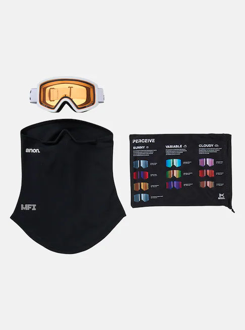 スノーボード ゴーグル アノン ANON Tracker 2.0 Goggles + MFI Face Mask White/Amber 25-26 送料無料 日本正規品 予約商品 店頭受け取り可能