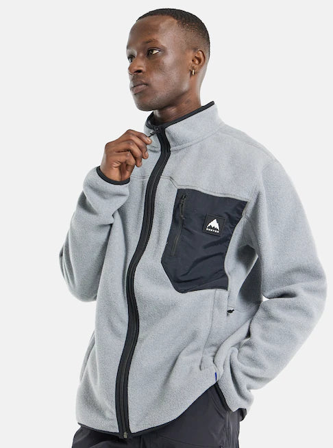 スノーボード ウェア バートン BURTON Cinder Full-Zip Fleece Gray Heather 25-26 送料無料 日本正規品 予約商品 店頭受け取り可能
