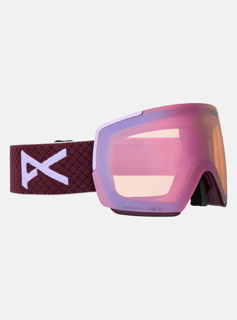 スノーボード ゴーグル アノン ANON M5 Goggles + Bonus Lens + MFI Face Mask Deep Cherry/Perceive Cloudy Pink 25-26 送料無料 日本正規品 予約商品 店頭受け取り可能