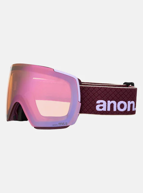 スノーボード ゴーグル アノン ANON M5S Goggle + Bonus Lens + MFI Face Mask Deep Cherry/Perceive Cloudy Pink 25-26 送料無料 日本正規品 予約商品 店頭受け取り可能