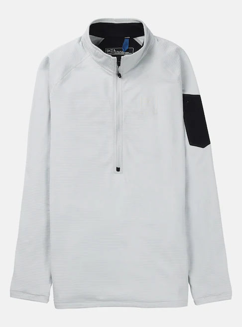 スノーボード ウェア バートン BURTON AK Helium Grid Fleece Half-Zip Gray Cloud 25-26 送料無料 日本正規品 予約商品 店頭受け取り可能