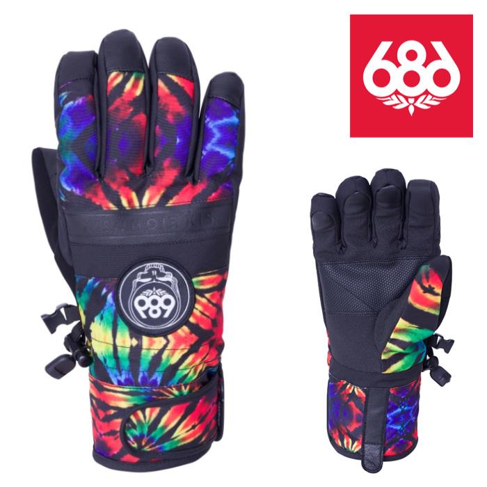 日本正規品 スノーボード グローブ シックスエイトシックス 23-24 686 RECON GLOVE Grateful Dead Black Tie Dye 手袋 スキー