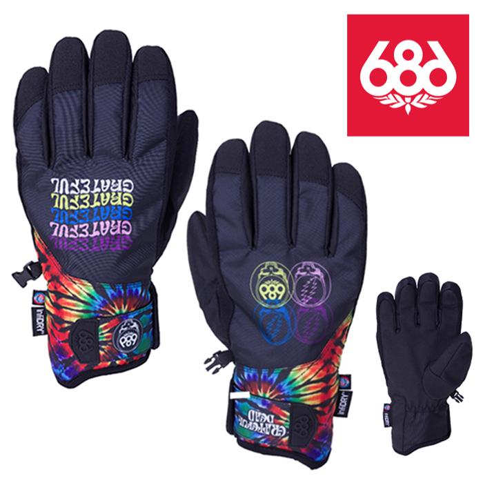 日本正規品 スノーボード グローブ シックスエイトシックス 23-24 686 PRIMER GLOVE Grateful Dead Black Tie Dye 手袋 スキー