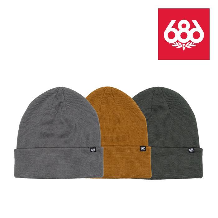 シックスエイトシックス ビーニー 23-24 686 STANDARD ROLL UP BEANIE (3-Pack) Earth Tones KCRBNE04P 3枚セット ニットキャップ 帽子 日本正規品