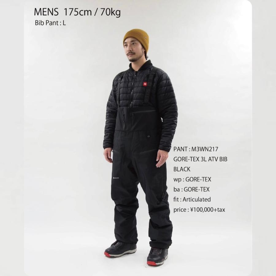 日本正規品 スノーボード ウェア シックスエイトシックス パンツ 23-24 686 MEN'S GORE-TEX 3L ATV BIB Black メンズ 男性 ゴアテックス ビブパンツ