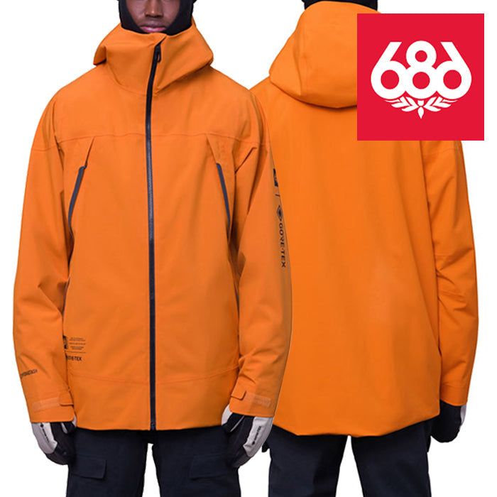 日本正規品 スノーボード ウェア  シックスエイトシックス ジャケット 23-24 686 GORE-TEX HYDRASTASH SYNC JACKET Copper Orange メンズ 男性 ゴアテックス