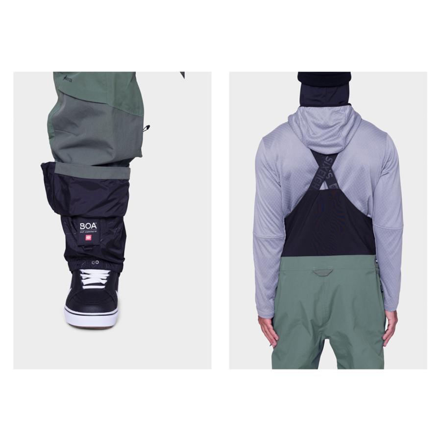 日本正規品 スノーボード ウェア シックスエイトシックス パンツ 23-24 686 MEN'S GORE-TEX STRETCH DISPATCH BIB Cypress Green ゴアテックス ビブパンツ