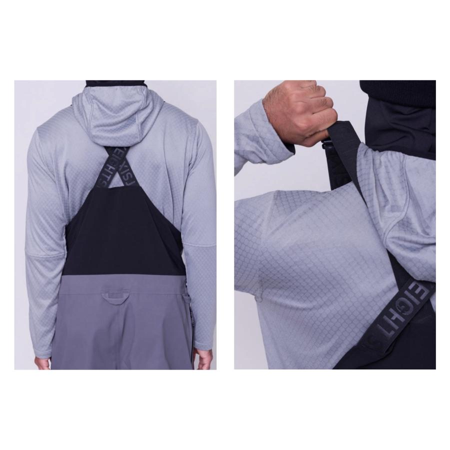 日本正規品 スノーボード ウェア シックスエイトシックス パンツ 23-24 686 MEN'S GORE-TEX STRETCH DISPATCH BIB Rhino Grey ゴアテックス ビブパンツ