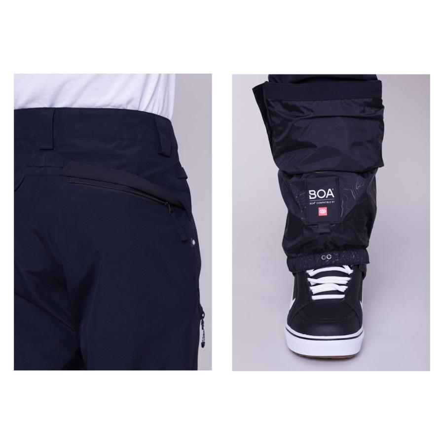 日本正規品 スノーボード ウェア シックスエイトシックス パンツ 23-24 686 MEN'S GORE-TEX GT PANT Black メンズ 男性 ゴアテックス