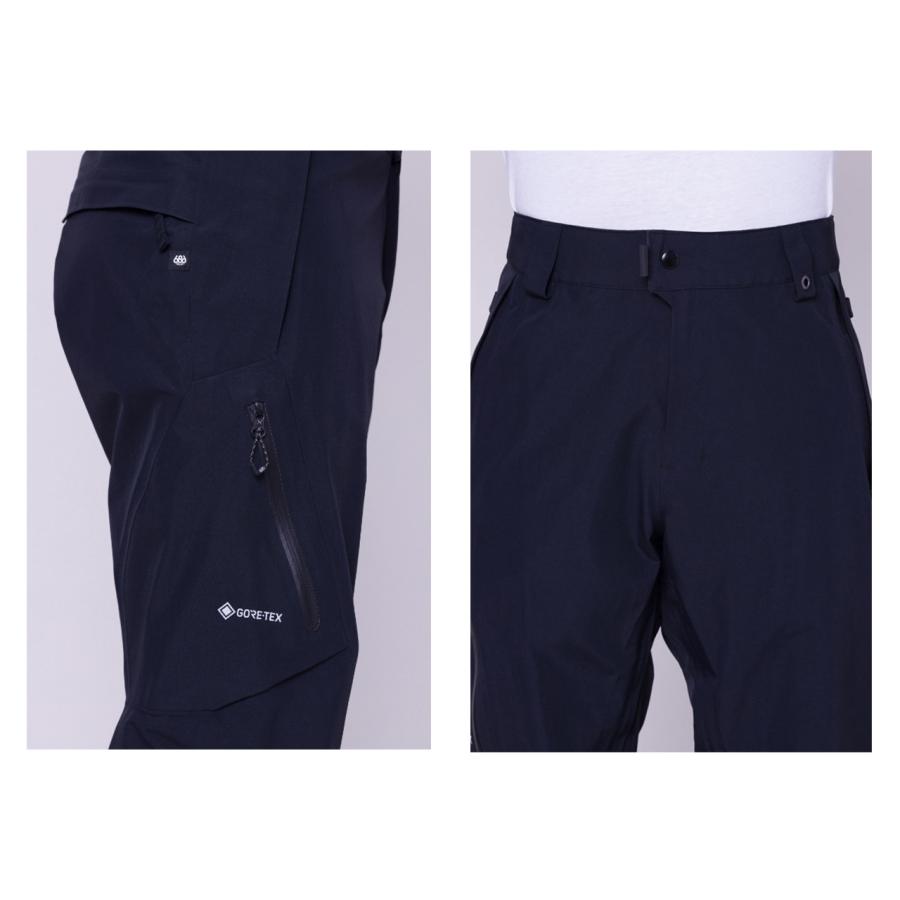 日本正規品 スノーボード ウェア シックスエイトシックス パンツ 23-24 686 MEN'S GORE-TEX GT PANT Black メンズ 男性 ゴアテックス