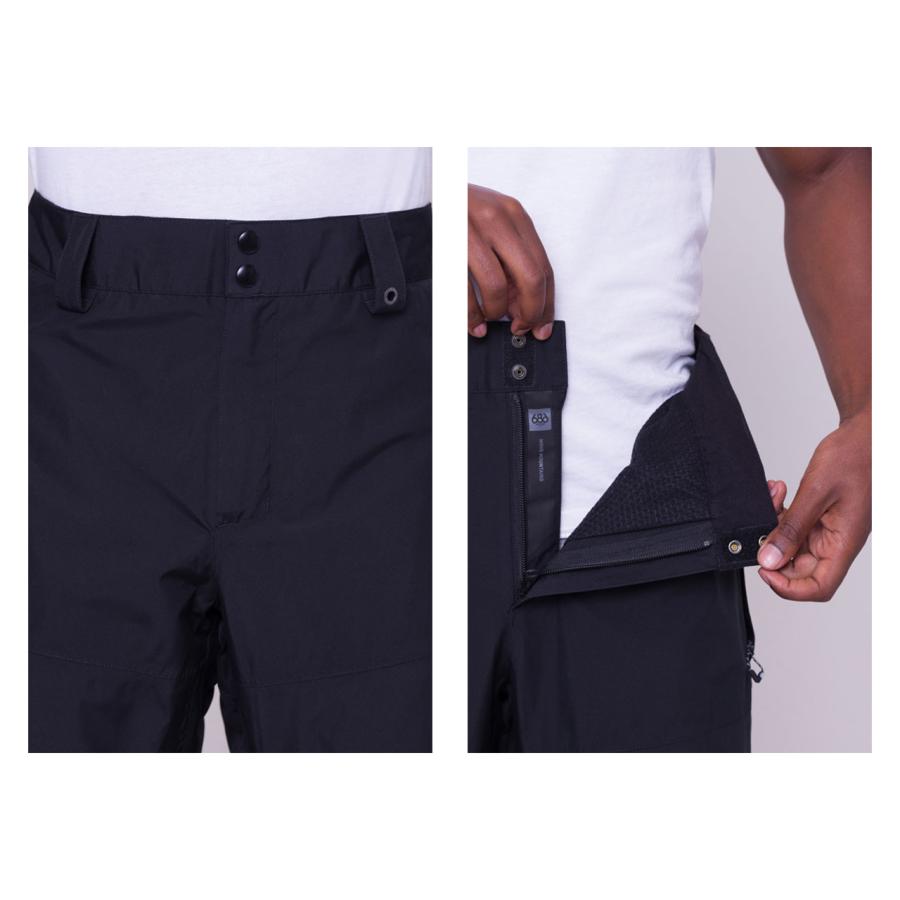 日本正規品 スノーボード ウェア シックスエイトシックス パンツ 23-24 686 MEN'S GORE-TEX CORE SHELL PANT Black メンズ 男性 ゴアテックス