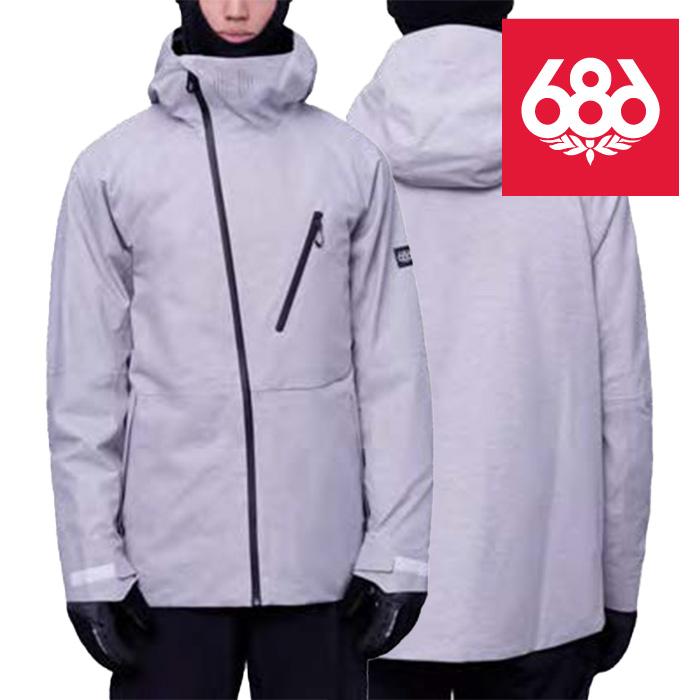 日本正規品 スノーボード ウェア シックスエイトシックス ジャケット 23-24 686 MEN'S HYDRA THERMAGRAPH JACKET White Heather メンズ 男性