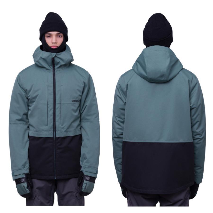 日本正規品 スノーボード ウェア シックスエイトシックス ジャケット 23-24 686 MEN'S SMARTY 3-IN-1 FORM JACKET Cypress Green Colorblock メンズ 男性