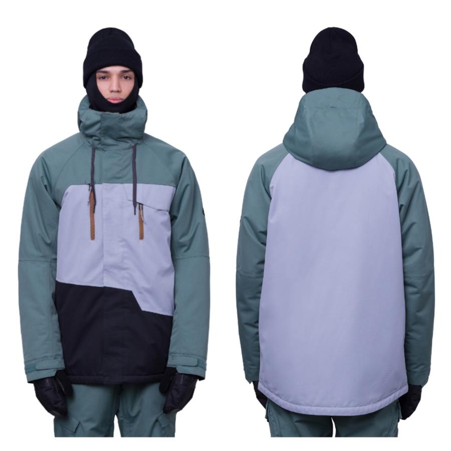 日本正規品 スノーボード ウェア シックスエイトシックス ジャケット 23-24 686 MEN'S GEO INSULATED JACKET Cypress Green Colorblock メンズ 男性