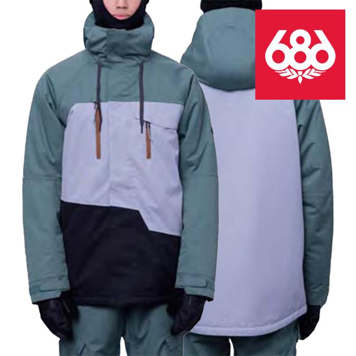 686 MEN'S シックスエイトシックス ウェア ジャケット 23-24 GEO INSULATED JACKET Cypress Green Colorblock メンズ 男性 スノーボード 日本正規品 予約