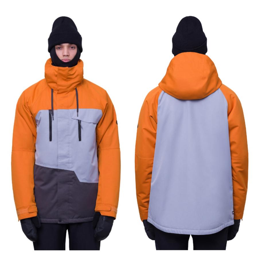 日本正規品 スノーボード ウェア シックスエイトシックス ジャケット 23-24 686 MEN'S GEO INSULATED JACKET Copper Orange Colorblock メンズ 男性