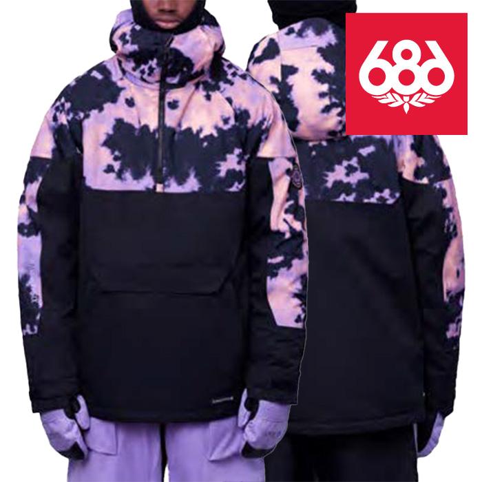 686 MEN'S シックスエイトシックス ウェア ジャケット 23-24 RENEWAL INSULATED ANORAK Black Violet Nebula メンズ アノラック スノーボード 日本正規品 予約