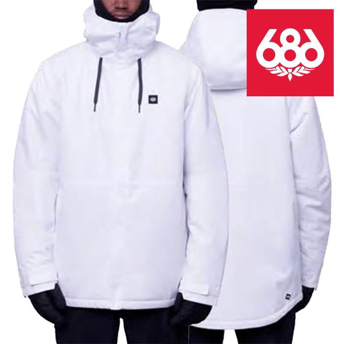 日本正規品 スノーボード ウェア シックスエイトシックス ジャケット 23-24 686 MEN'S FOUNDATION INSULATED JACKET White メンズ 男性