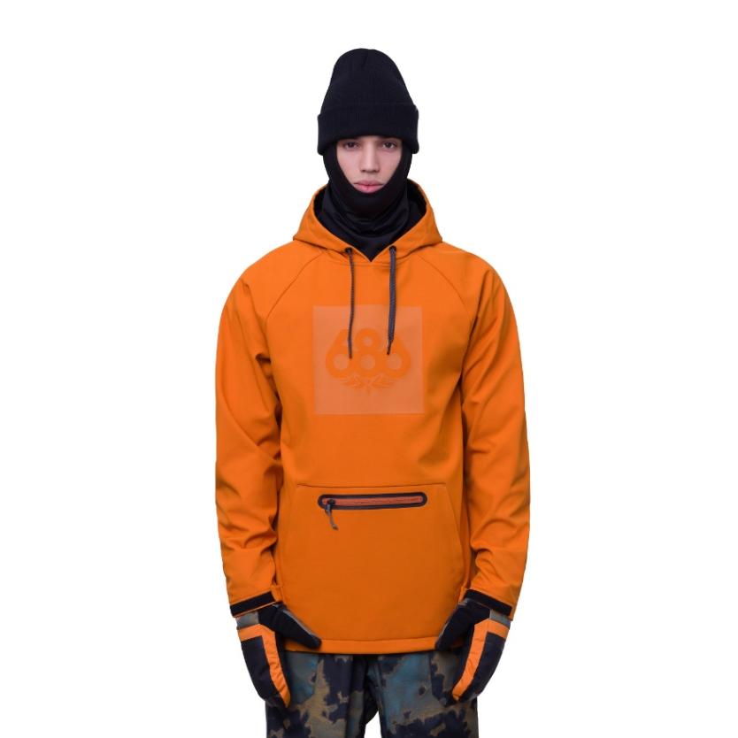 日本正規品 スノーボード ウェア シックスエイトシックス ジャケット 23-24 686 MEN'S WATERPROOF HOODY Copper Orange メンズ 男性 フーディ