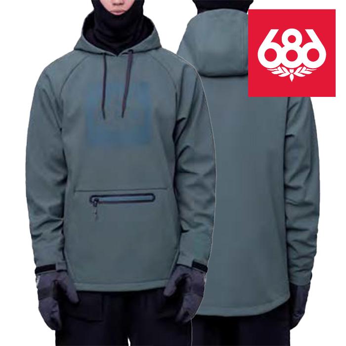 686 MEN'S シックスエイトシックス ウェア ジャケット 23-24 WATERPROOF HOODY Cypress Green メンズ 男性 フーディ スノーボード 日本正規品 予約