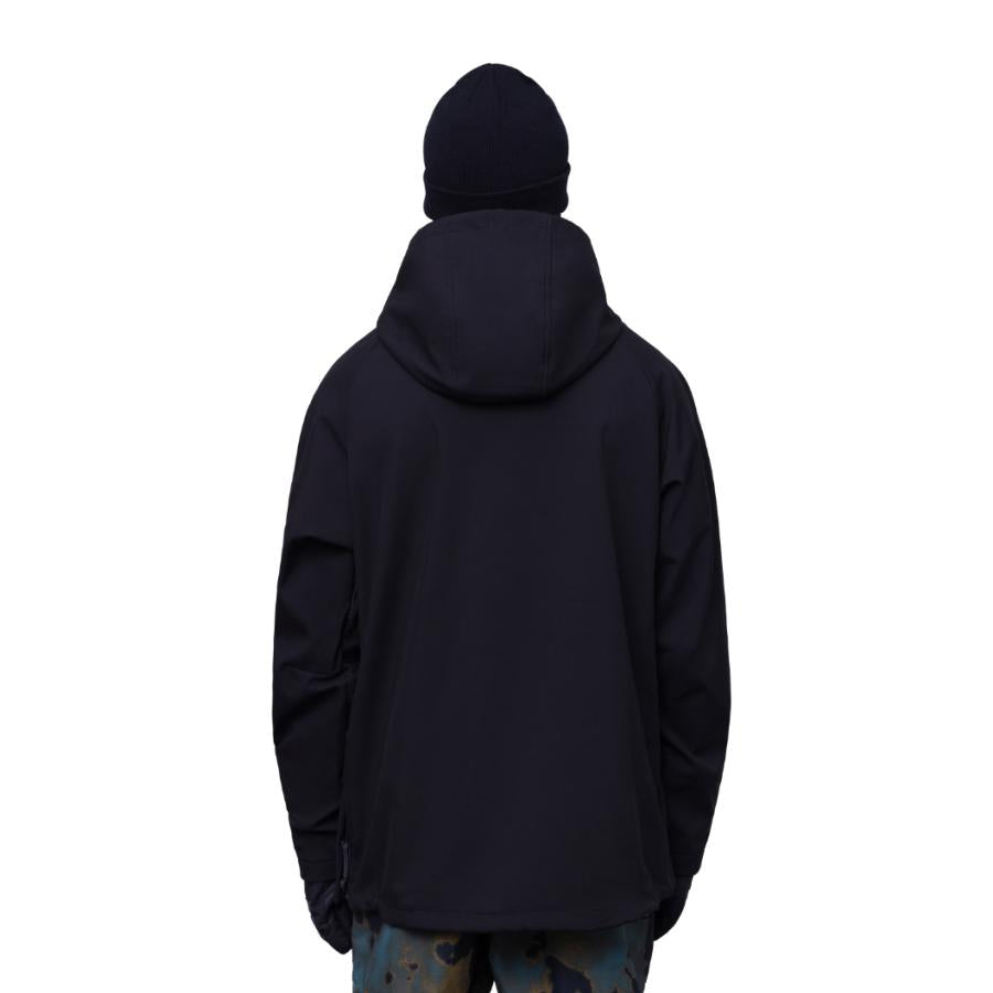 日本正規品 スノーボード ウェア シックスエイトシックス ジャケット 23-24 686 MEN'S WATERPROOF HOODY Black メンズ 男性 フーディ