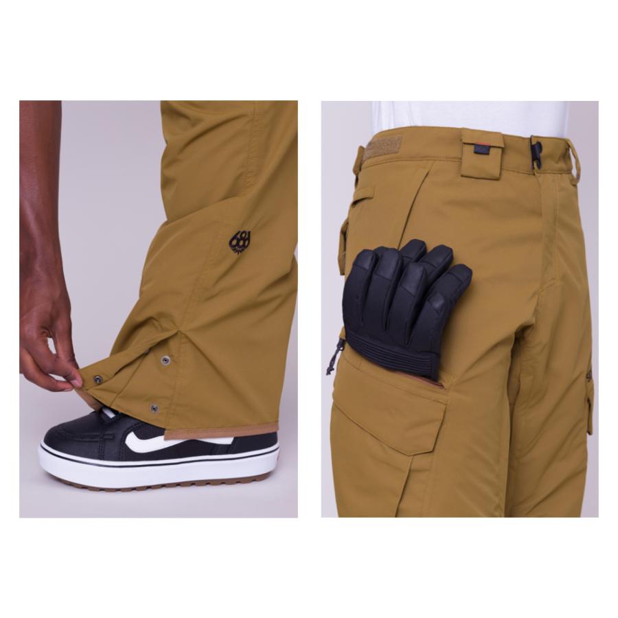 日本正規品 スノーボード ウェア シックスエイトシックス パンツ 23-24 686 MEN'S SMARTY 3-IN-1 CARGO PANT Breen メンズ 男性 カーゴパンツ