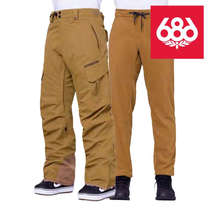 日本正規品 スノーボード ウェア シックスエイトシックス パンツ 23-24 686 MEN'S SMARTY 3-IN-1 CARGO PANT Breen メンズ 男性 カーゴパンツ