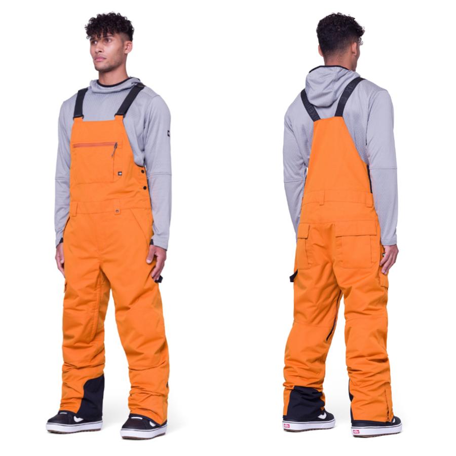 日本正規品 スノーボード ウェア シックスエイトシックス パンツ 23-24 686 MEN'S HOT LAP INSULATED BIB Copper Orange メンズ 男性 ビブパンツ