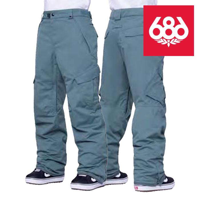 日本正規品 スノーボード ウェア シックスエイトシックス パンツ 23-24 686 MEN'S INFINITY INSULATED CARGO PANT Cypress Green メンズ 男性 カーゴパンツ