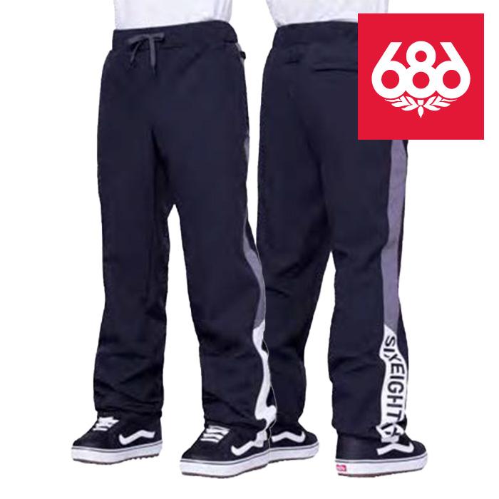 日本正規品 スノーボード ウェア シックスエイトシックス パンツ 23-24 686 MEN'S WATERPROOF TRACK PANT Black Colorblock メンズ 男性