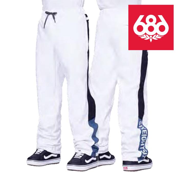 日本正規品 スノーボード ウェア シックスエイトシックス パンツ 23-24 686 MEN'S WATERPROOF TRACK PANT White Colorblock メンズ 男性