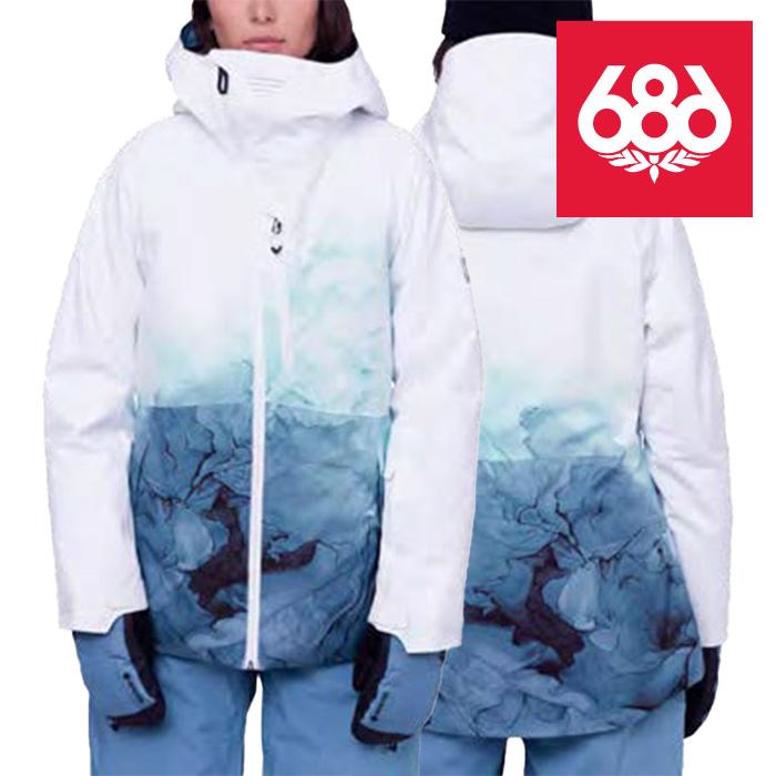 日本正規品 スノーボード ウェア シックスエイトシックス ジャケット 23-24 686 WOMEN'S HYDRA INSULATED JACKET White Orion Blue Cloudbreak ウィメンズ