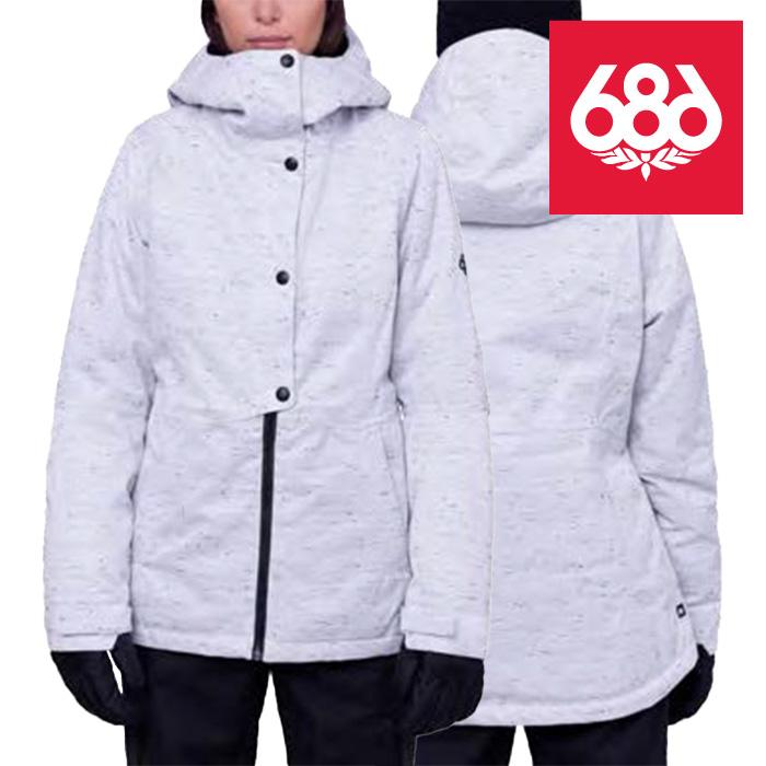 日本正規品 スノーボード ウェア シックスエイトシックス ジャケット 23-24 686 WOMEN'S RUMOR INSULATED JACKET White Slub ウィメンズ 女性