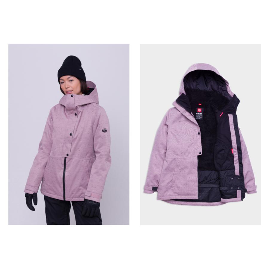 日本正規品 スノーボード ウェア シックスエイトシックス ジャケット 23-24 686 WOMEN'S RUMOR INSULATED JACKET Dusty Mauve Slub ウィメンズ 女性