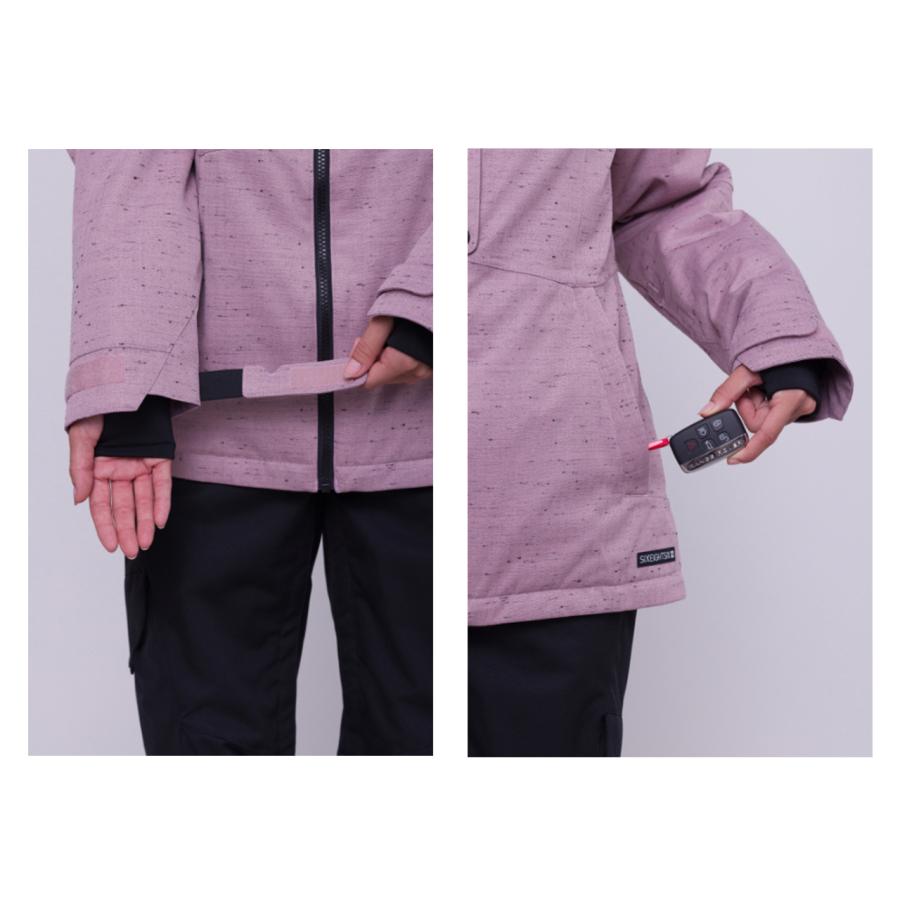 日本正規品 スノーボード ウェア シックスエイトシックス ジャケット 23-24 686 WOMEN'S RUMOR INSULATED JACKET Dusty Mauve Slub ウィメンズ 女性