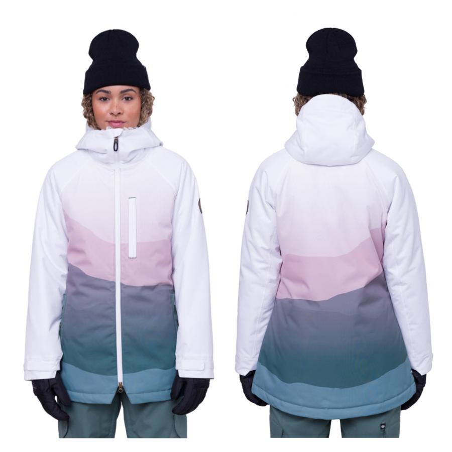 日本正規品 スノーボード ウェア シックスエイトシックス ジャケット 23-24 686 WOMEN'S DREAM INSULATED JACKET White Dusty Mtn Sunset ウィメンズ 女性