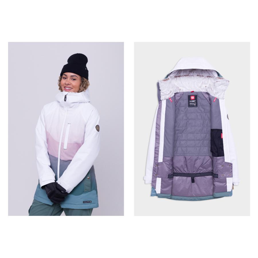 日本正規品 スノーボード ウェア シックスエイトシックス ジャケット 23-24 686 WOMEN'S DREAM INSULATED JACKET White Dusty Mtn Sunset ウィメンズ 女性