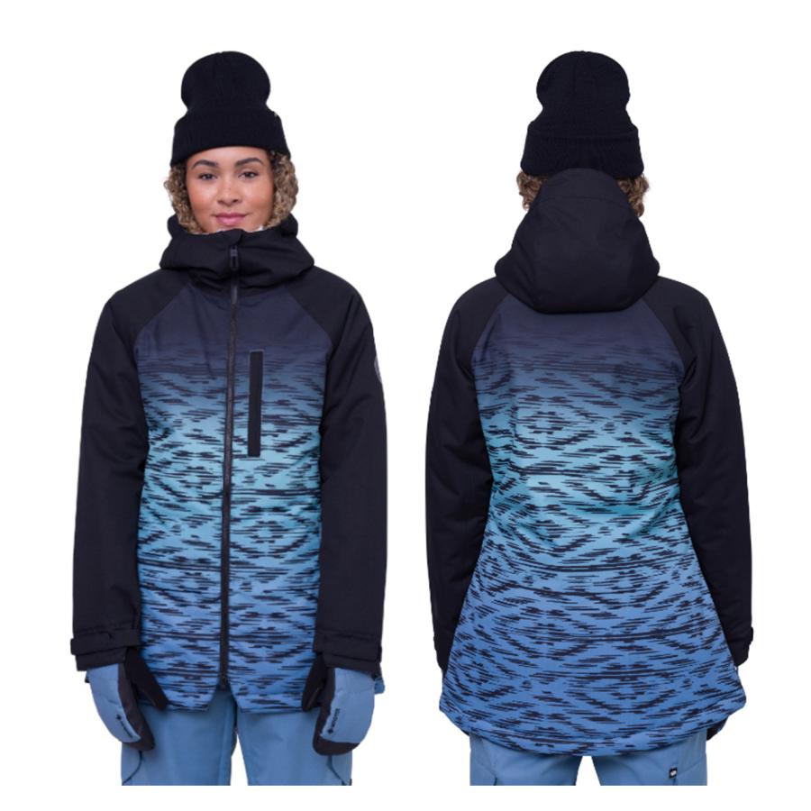 日本正規品 スノーボード ウェア シックスエイトシックス ジャケット 23-24 686 WOMEN'S DREAM INSULATED JACKET Black Blue Ikat ウィメンズ 女性