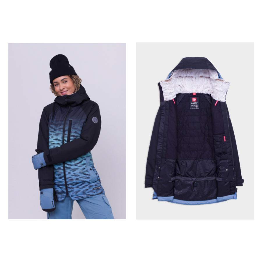 日本正規品 スノーボード ウェア シックスエイトシックス ジャケット 23-24 686 WOMEN'S DREAM INSULATED JACKET Black Blue Ikat ウィメンズ 女性